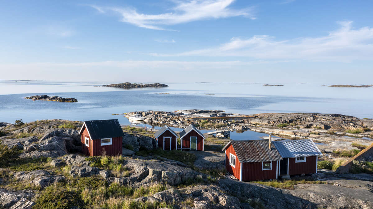 Archipel de Stockholm et mer d'huile