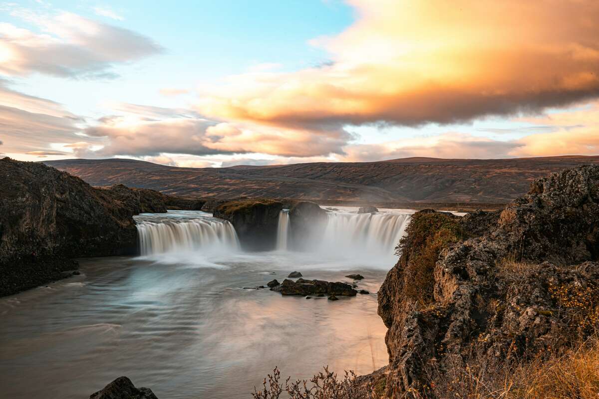La cascade des Dieux dans le Nord de l'Islande