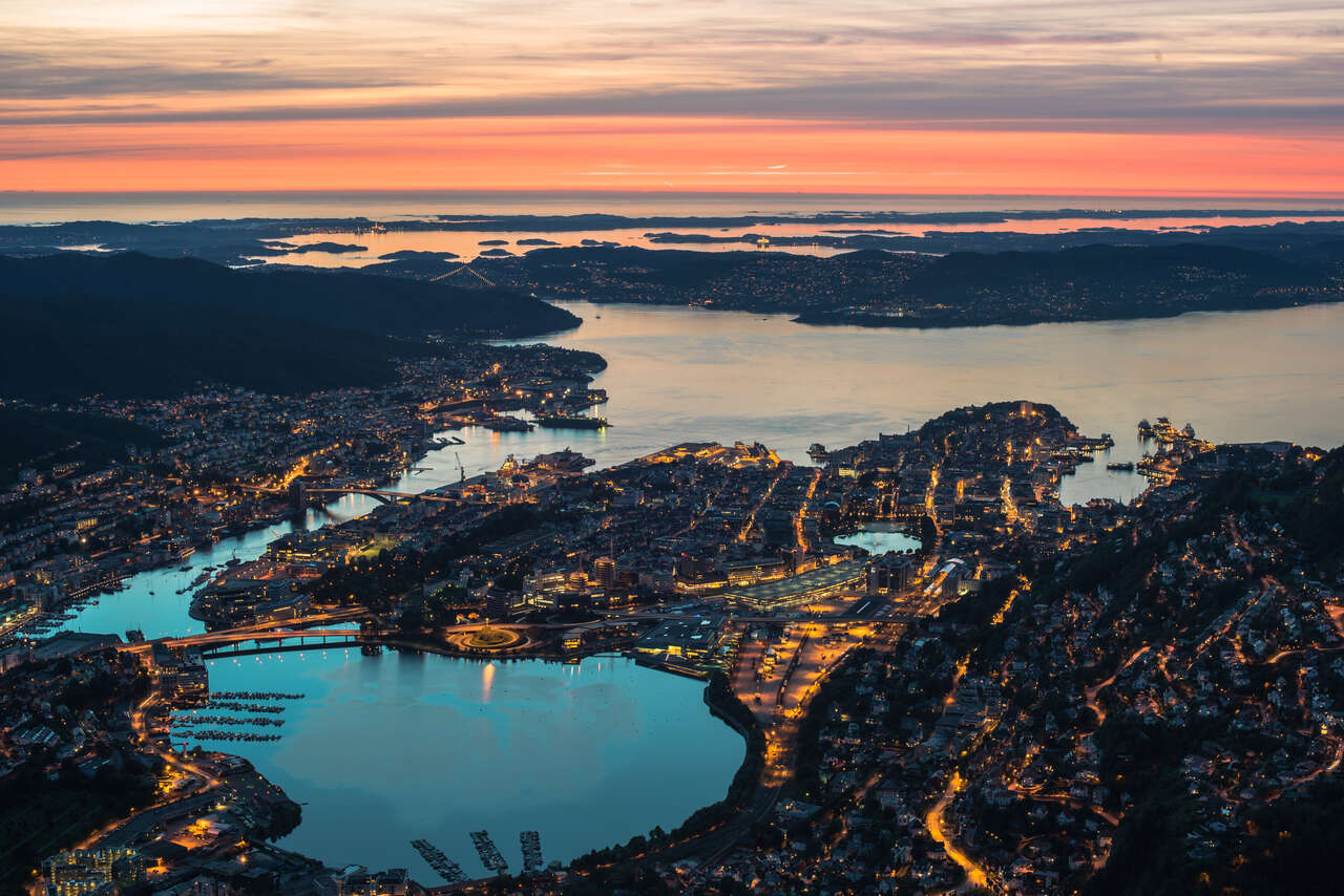 Coucher de soleil sur Bergen