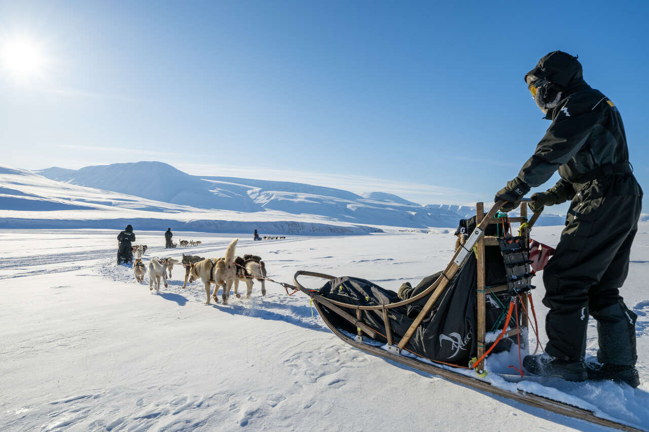 Départ en chien de traineau