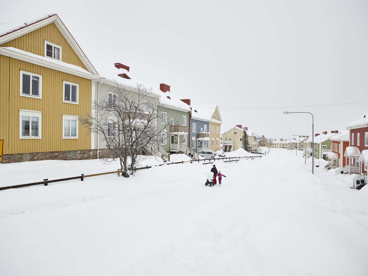 La ville de Kiruna enneigée