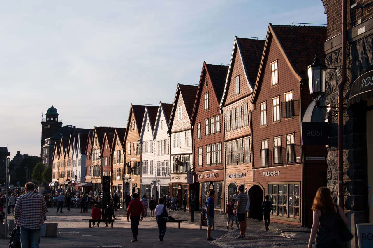 Le quartier de Bryggen et ses façaces colorées