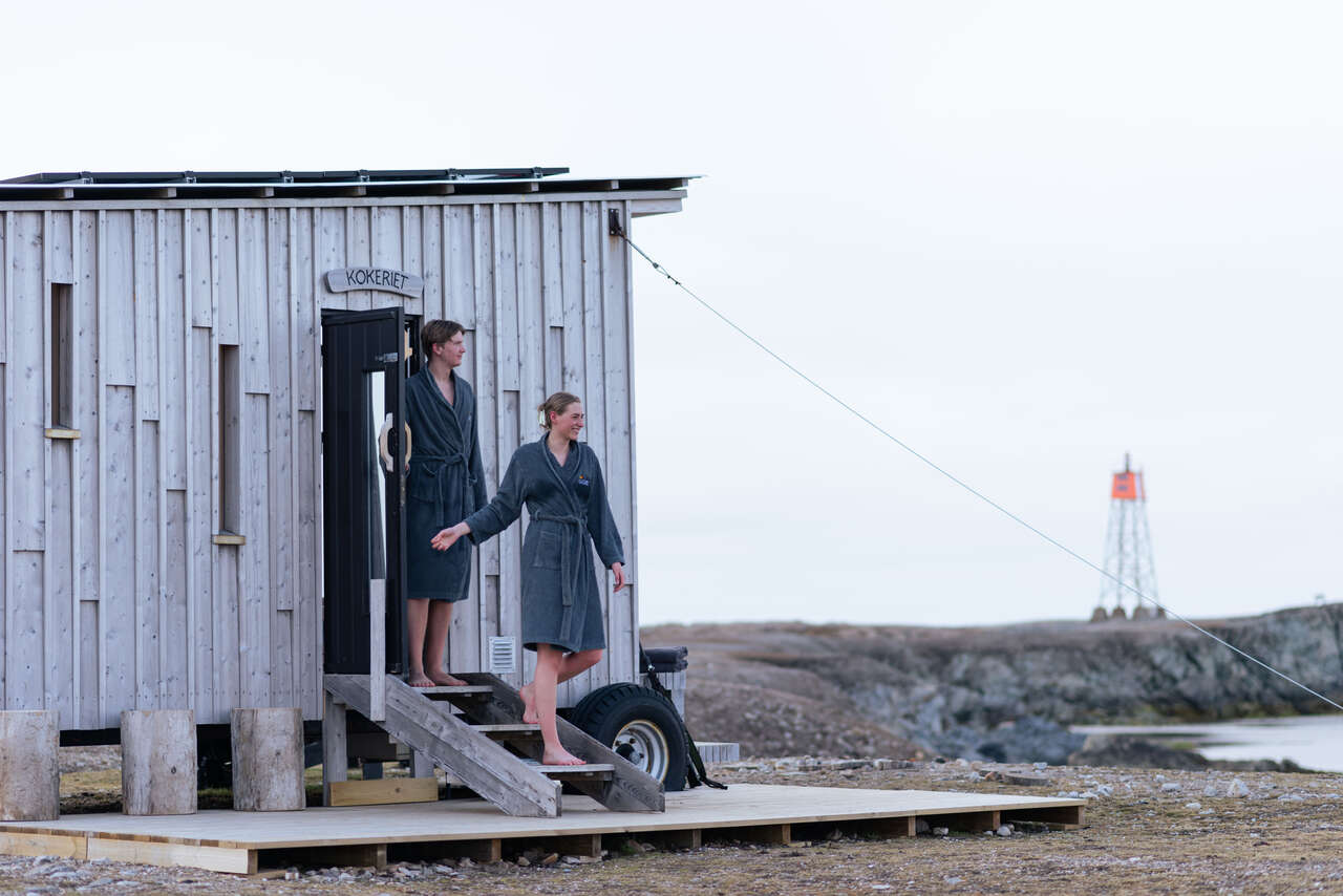 Le sauna de l'Isfjord Radio
