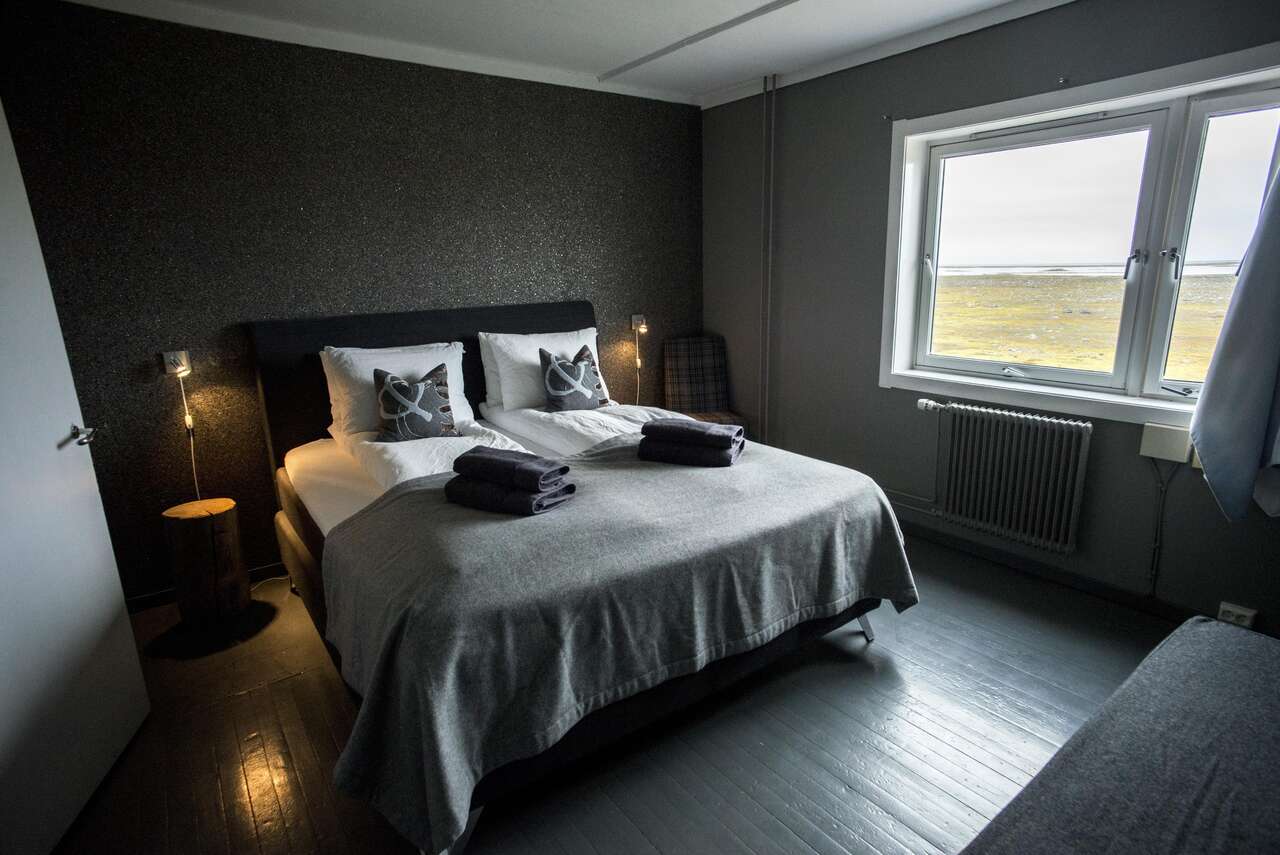 Les chambres confortables de l'Isfjord Radio