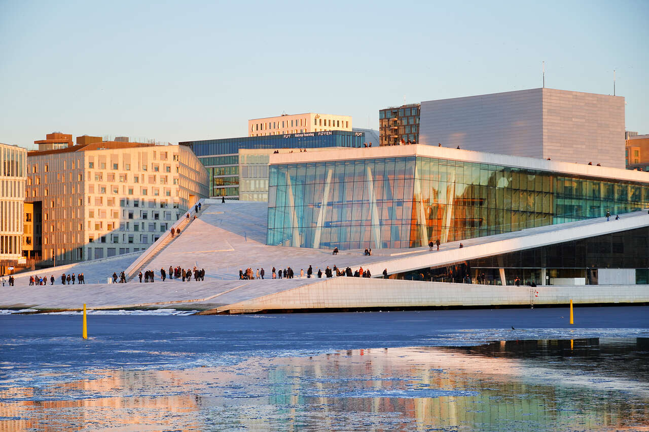 L'opéra d'Oslo en hiver