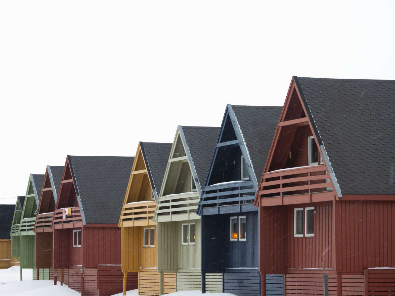 Maisons colorées de Longyearbyen