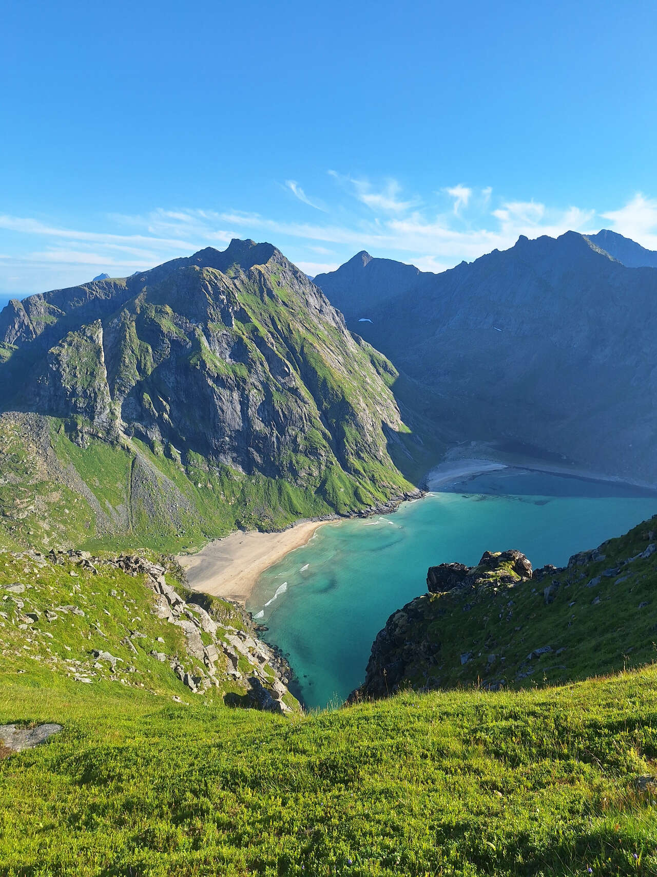 Plage de Kvalvika en Norvège