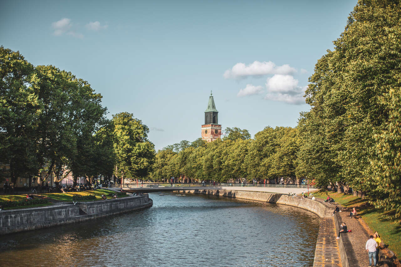 Rivière Aura à Turku en Finlande