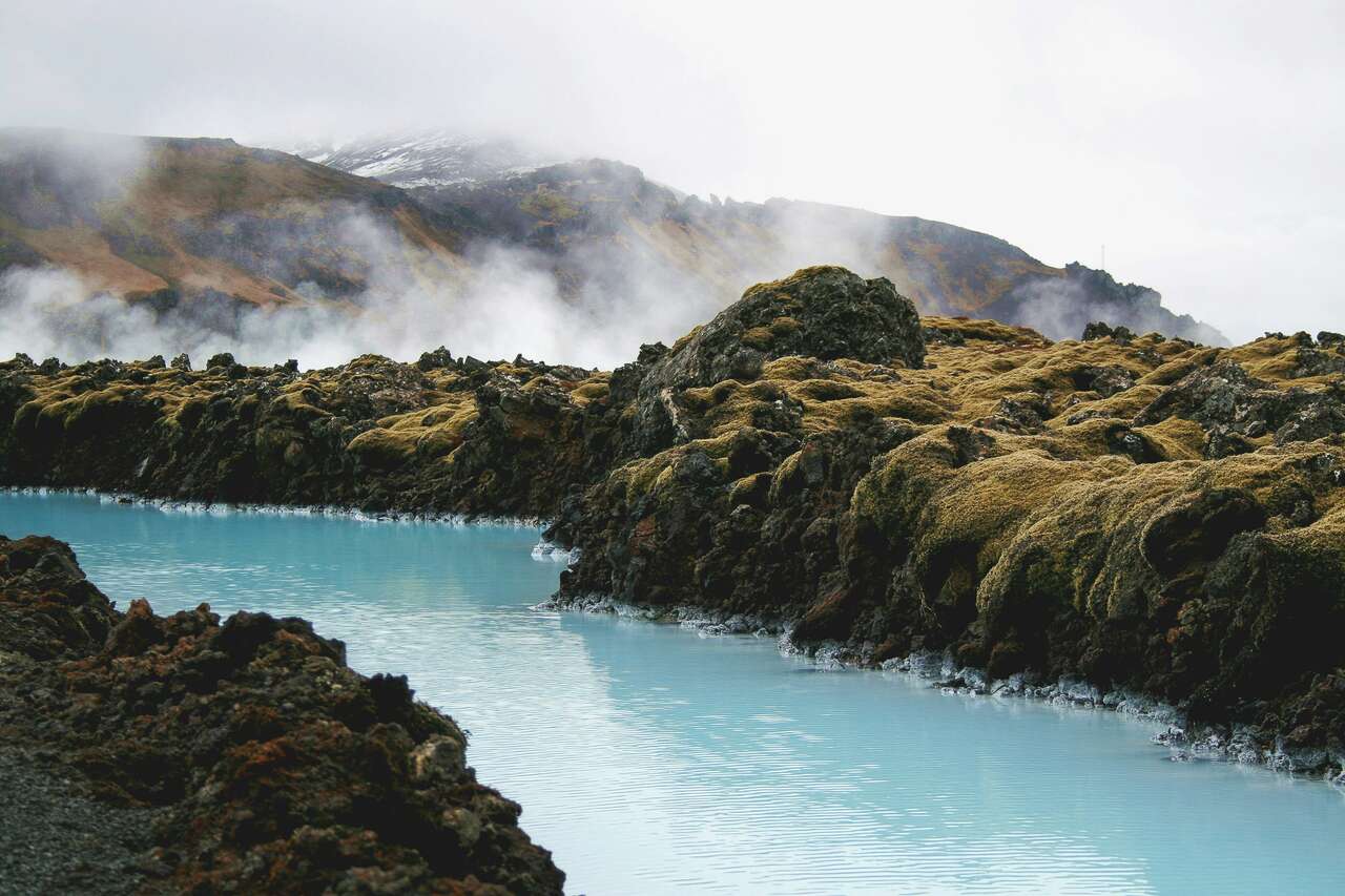 Rivière thermale dans le Blue Lagoon