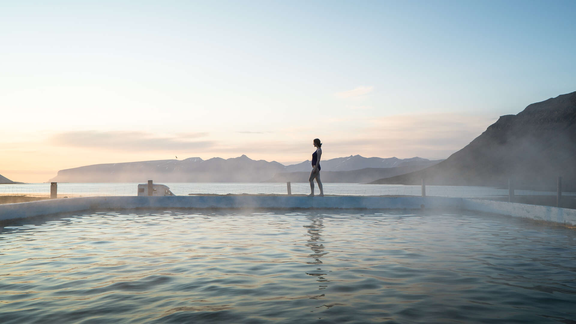 Piscine de Reykjafjoerdjur en Islande