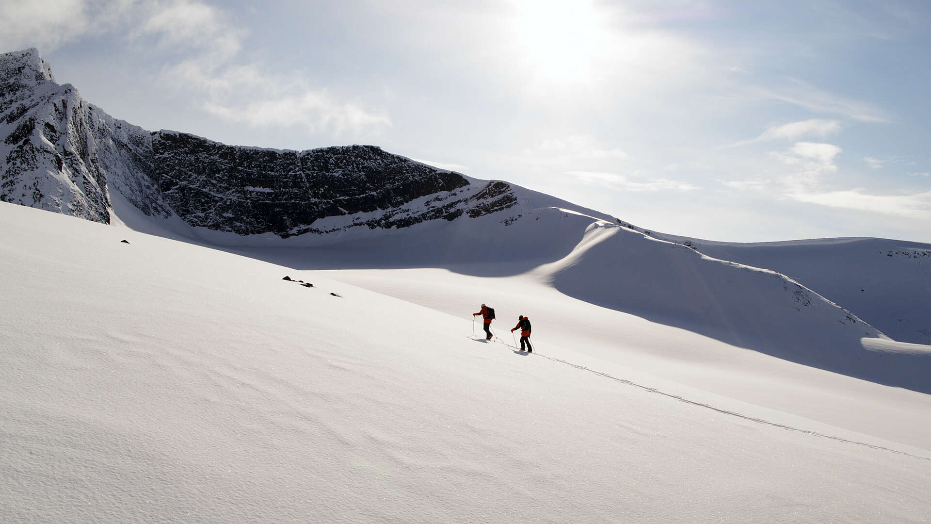 Ski dans les montagnes suédoises